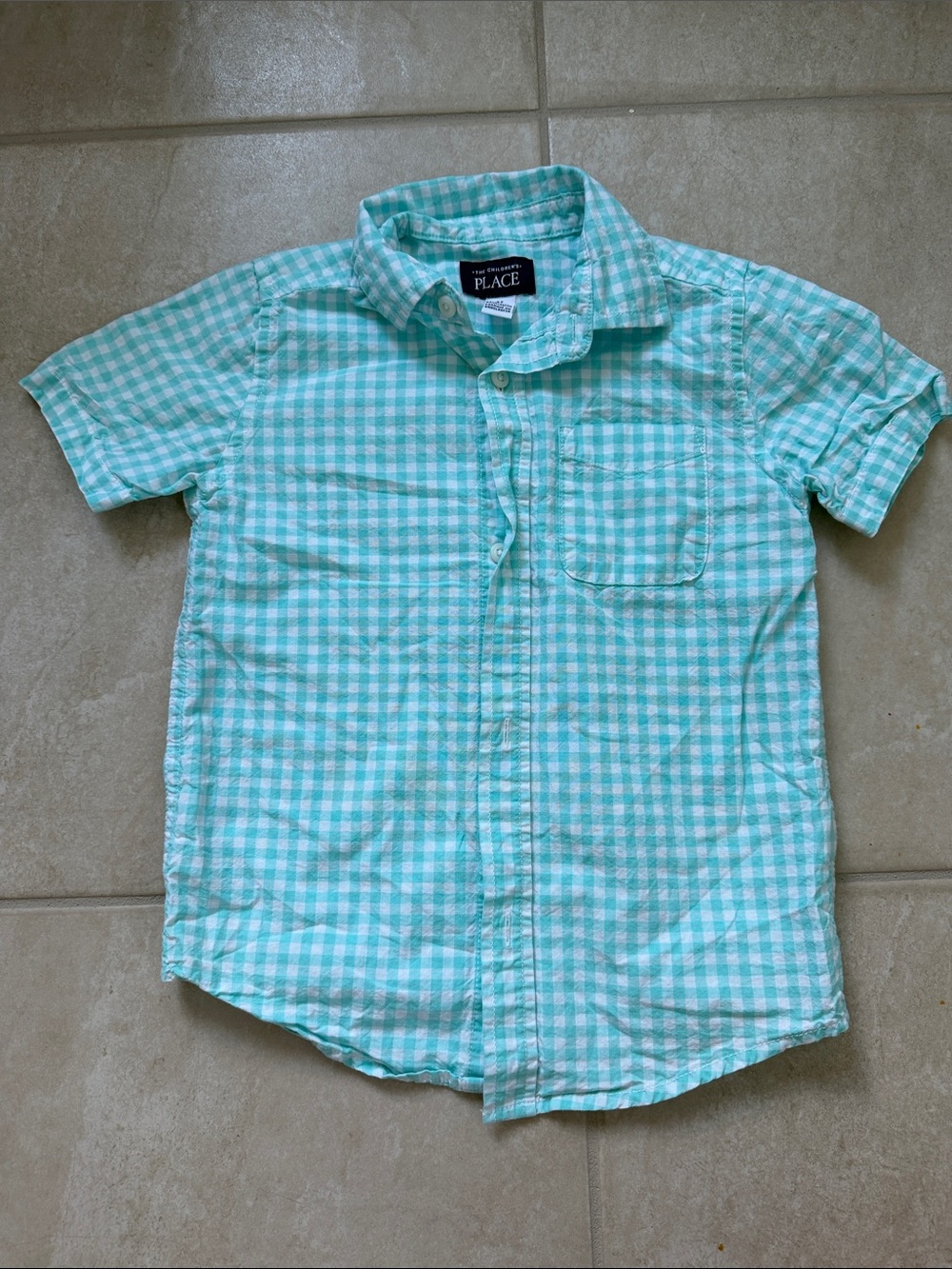 The Children's Place Gingham Short-Sleeve Shirt